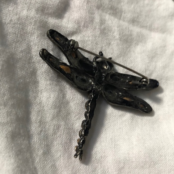 Black butterfly and dragonfly brooch pins - Picture 5 of 10